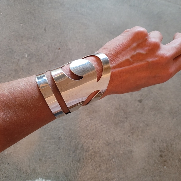 bisjoux Jewelry - Sterling silver plated brass cuff bracelet